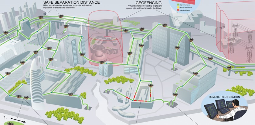 В Сингапуре создают систему управления трафиком дронов
