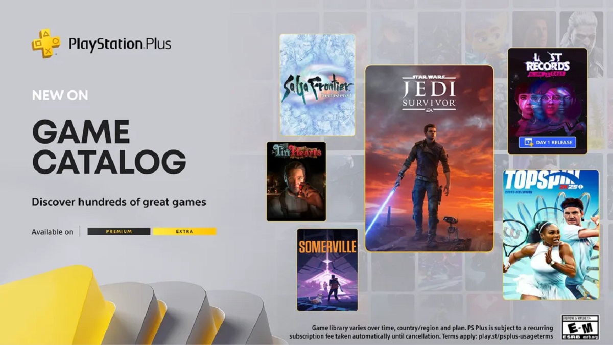 На следующей неделе подписчики PlayStation Plus Extra и Premium получат Star Wars Jedi: Survivor, TopSpin 2K2 и еще несколько игр