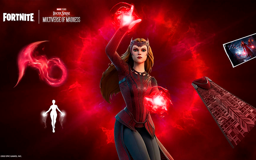 Magia sullo schermo: Wanda Maksimova di "Doctor Strange nel multi-universo della follia" è apparsa in Fortnite