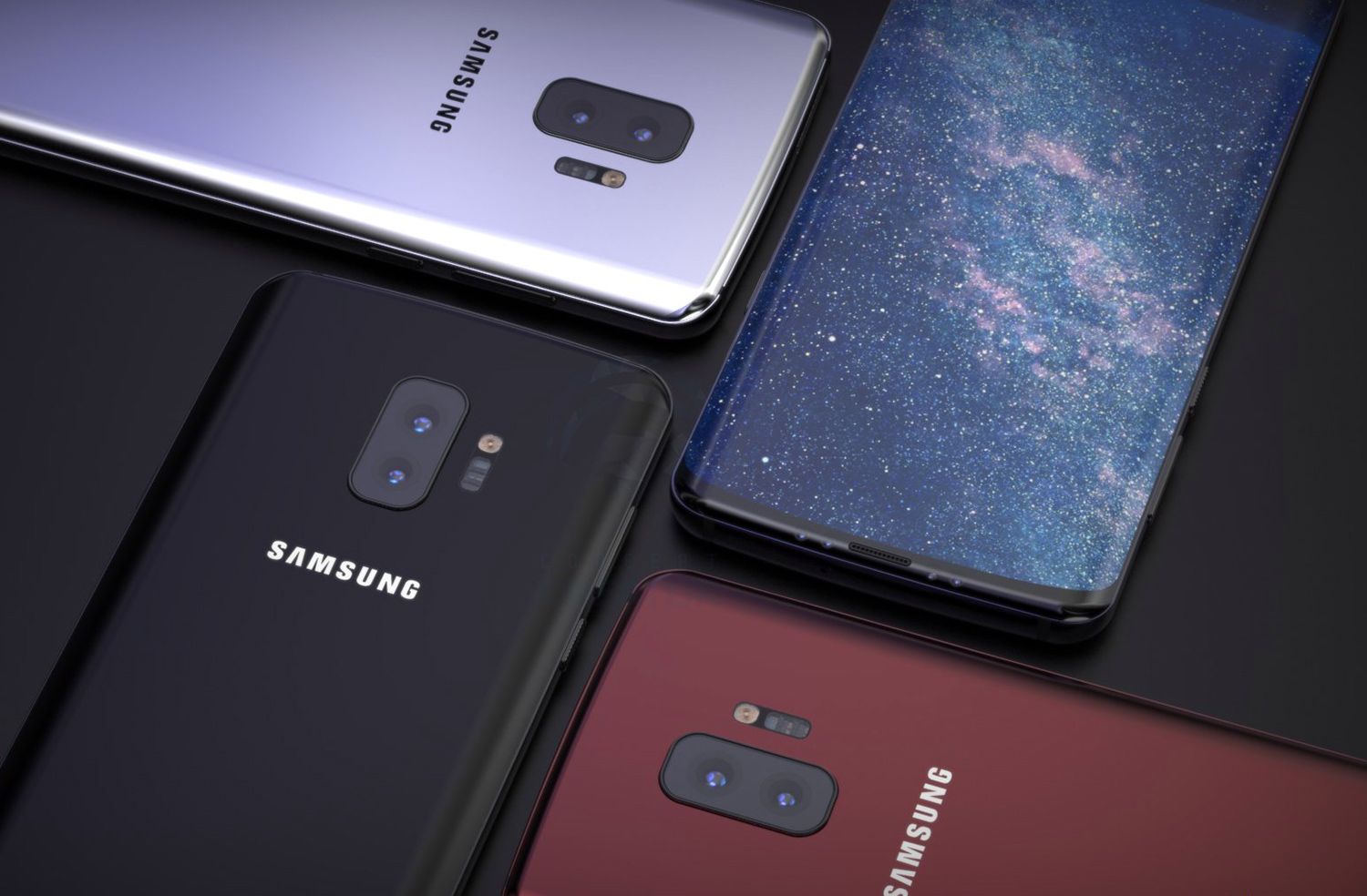 Videoconcept of the flagship Samsung Galaxy S10: four cameras, miniature frames and no cut-out on the screen