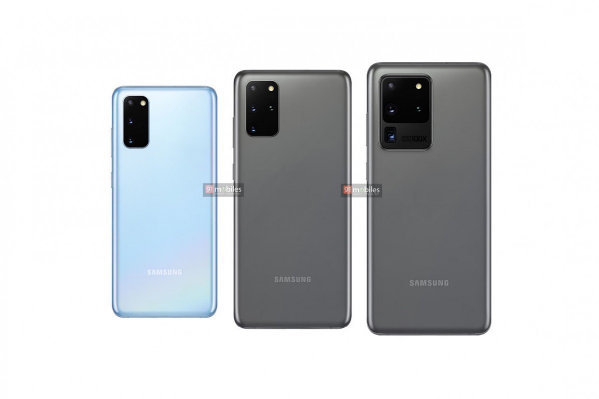 Офіційні рендери тріо флагманів Samsung Galaxy S20 та їх ціни