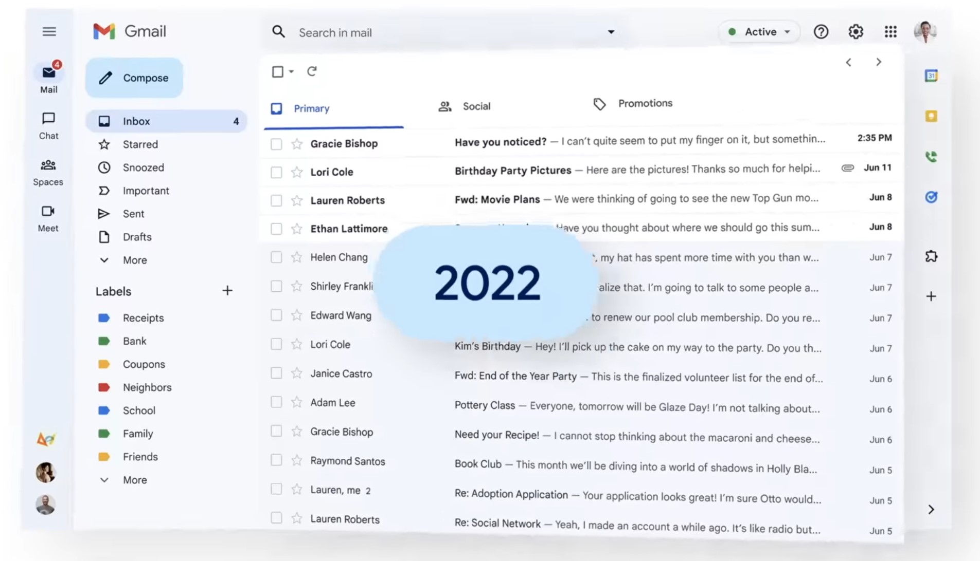 La riprogettazione web di Gmail è ora disponibile per tutti