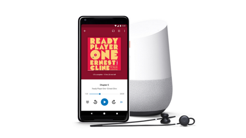 The Google Play store has audiobooks