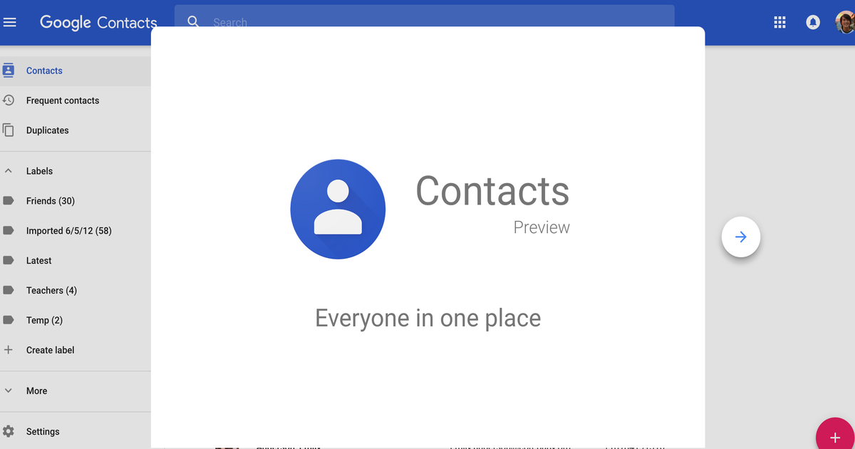 Oppdatering av Google Kontakter gjør det enklere å opprette nye poster