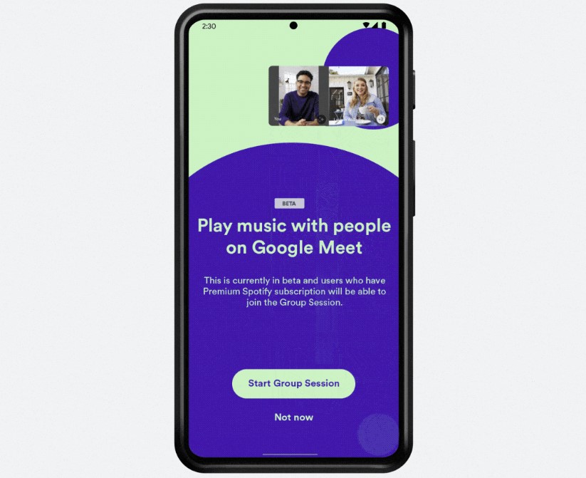 Google Meet-Nutzer können gemeinsam YouTube ansehen und Songs auf Spotify hören.