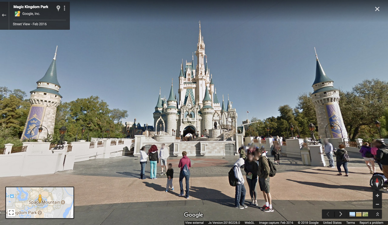 In Google Street View there were walks on Disneyland