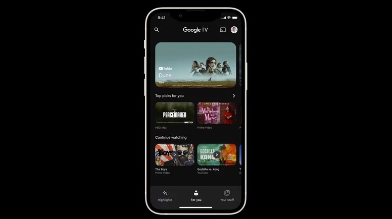 Google rilascia l'app Google TV per iOS