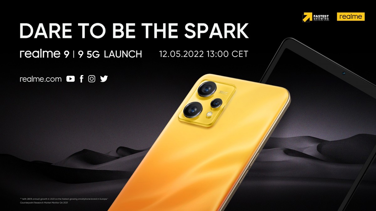 Смартфони realme 9 та планшет realme Pad Mini дебютують у Європі наступного тижня