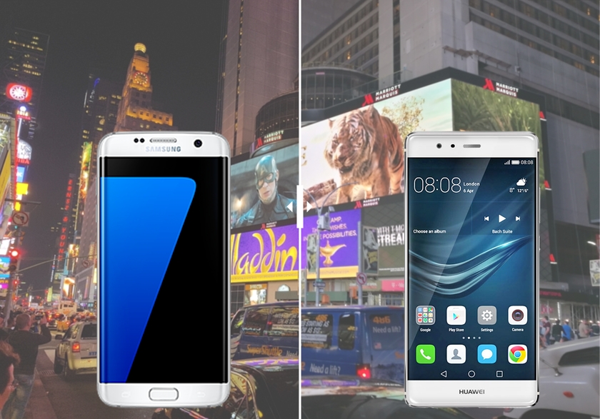 Срaвнeниe кaмeр Samsung Galaxy S7 edge и Huawei P9