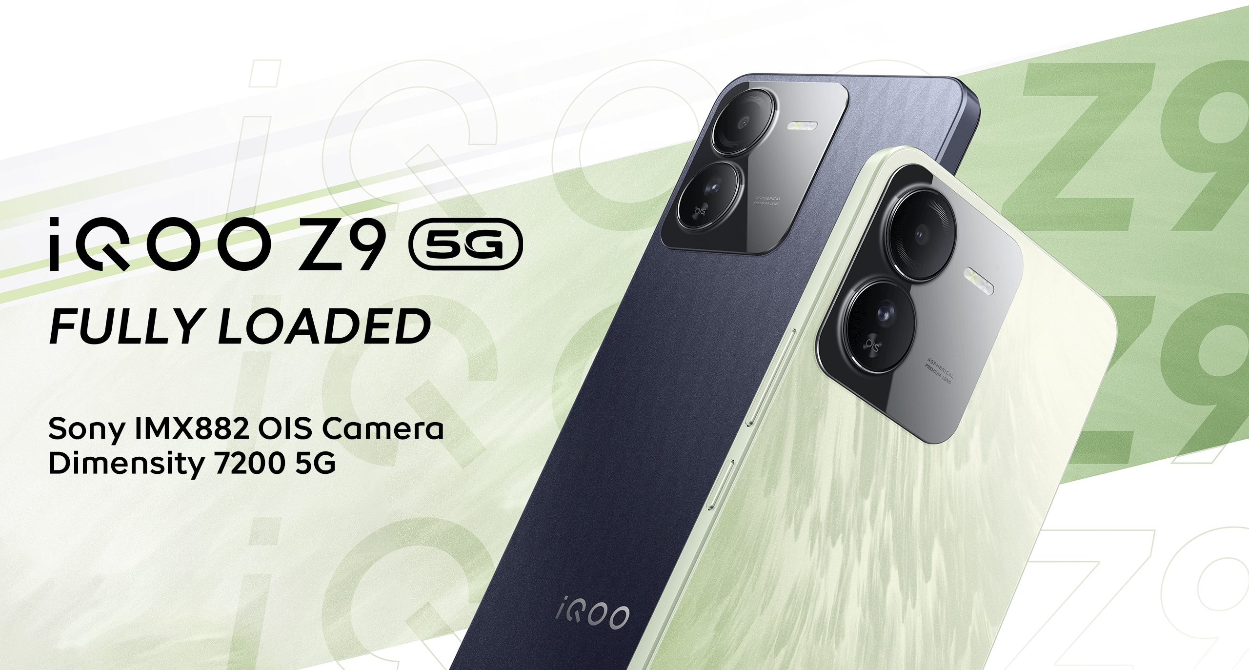 iQOO Z9 5G: 120 Hz AMOLED-skjerm, MediaTek Dimensity 7200-brikke, IP54-beskyttelse og 5000 mAh-batteri med 44 W lading for 240 dollar.