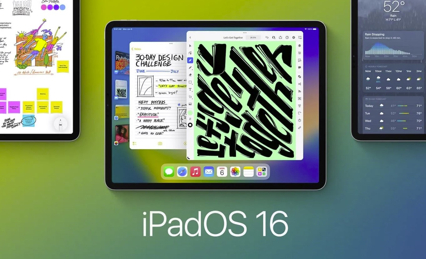 Apple aurait retardé la sortie de l'iPadOS 16 jusqu'en octobre.