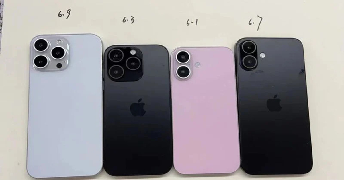 Порівняння розмірів: Представлено манекени лінійки iPhone 16