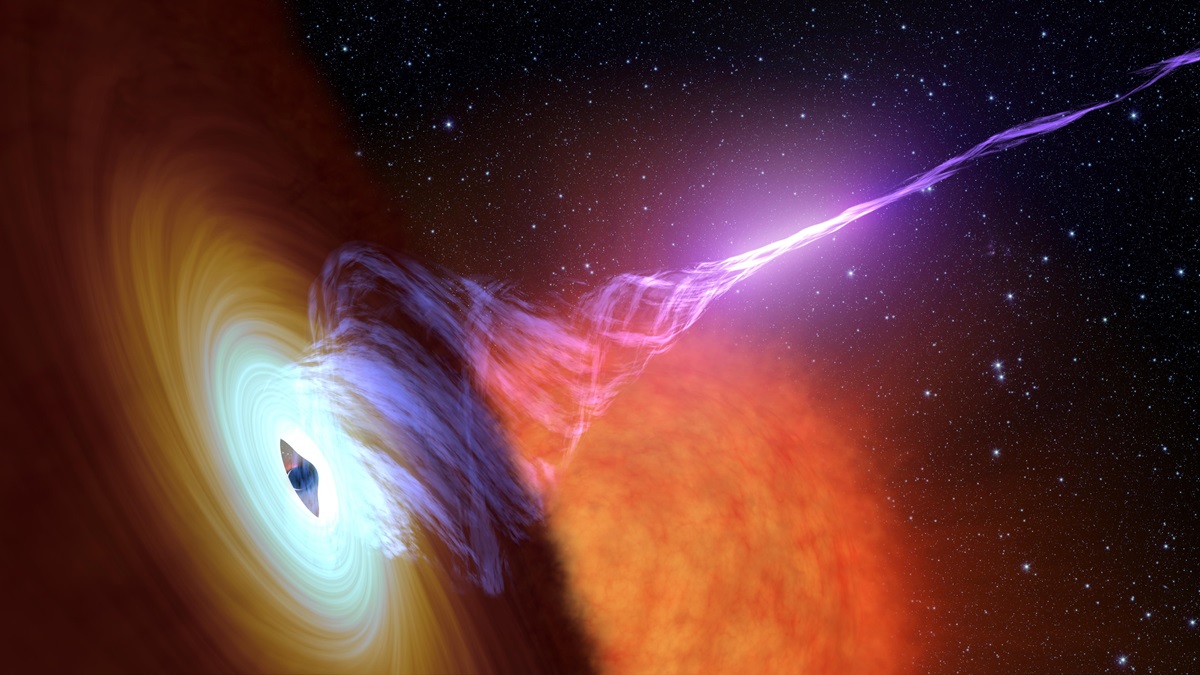 Black hole jets can change direction in a similar way to the laser weapon of the Death Star