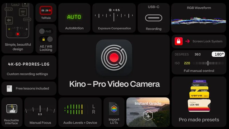 El equipo de Halide Camera lanza la aplicación Kino Pro Video