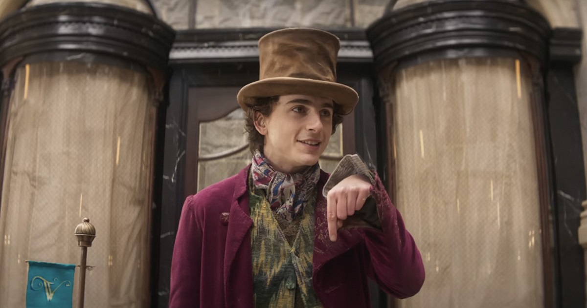 Timothee Chalamet tried to replicate the cane drop stunt that Gene Wilder did, but fell short