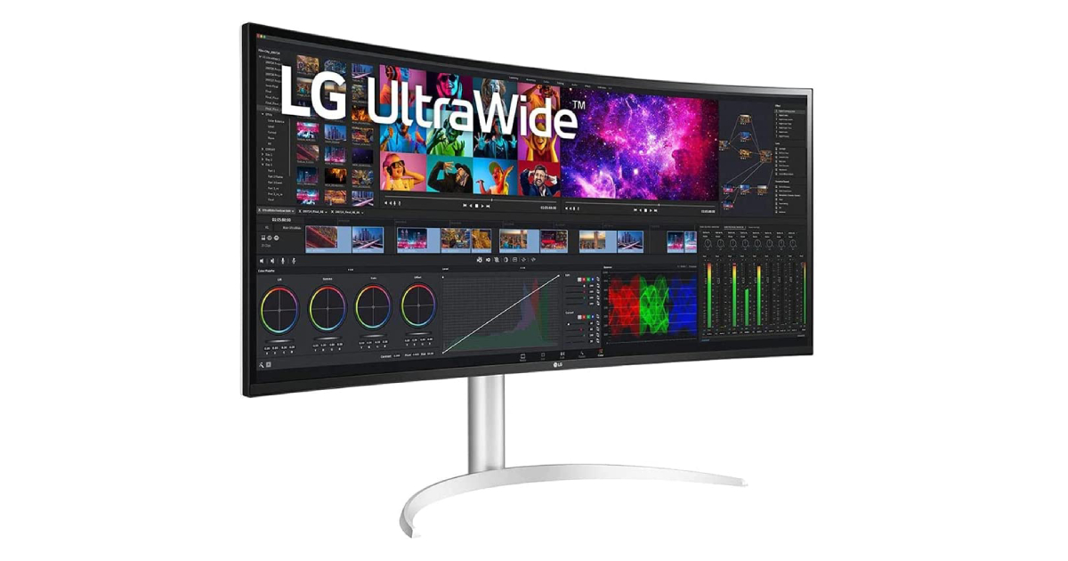 LG 40WP95X-W 39,7-Zoll: Ultrabreiter Curved-Monitor für Büro, Bearbeitung oder Spiele jetzt für nur € 1 149 reduziert