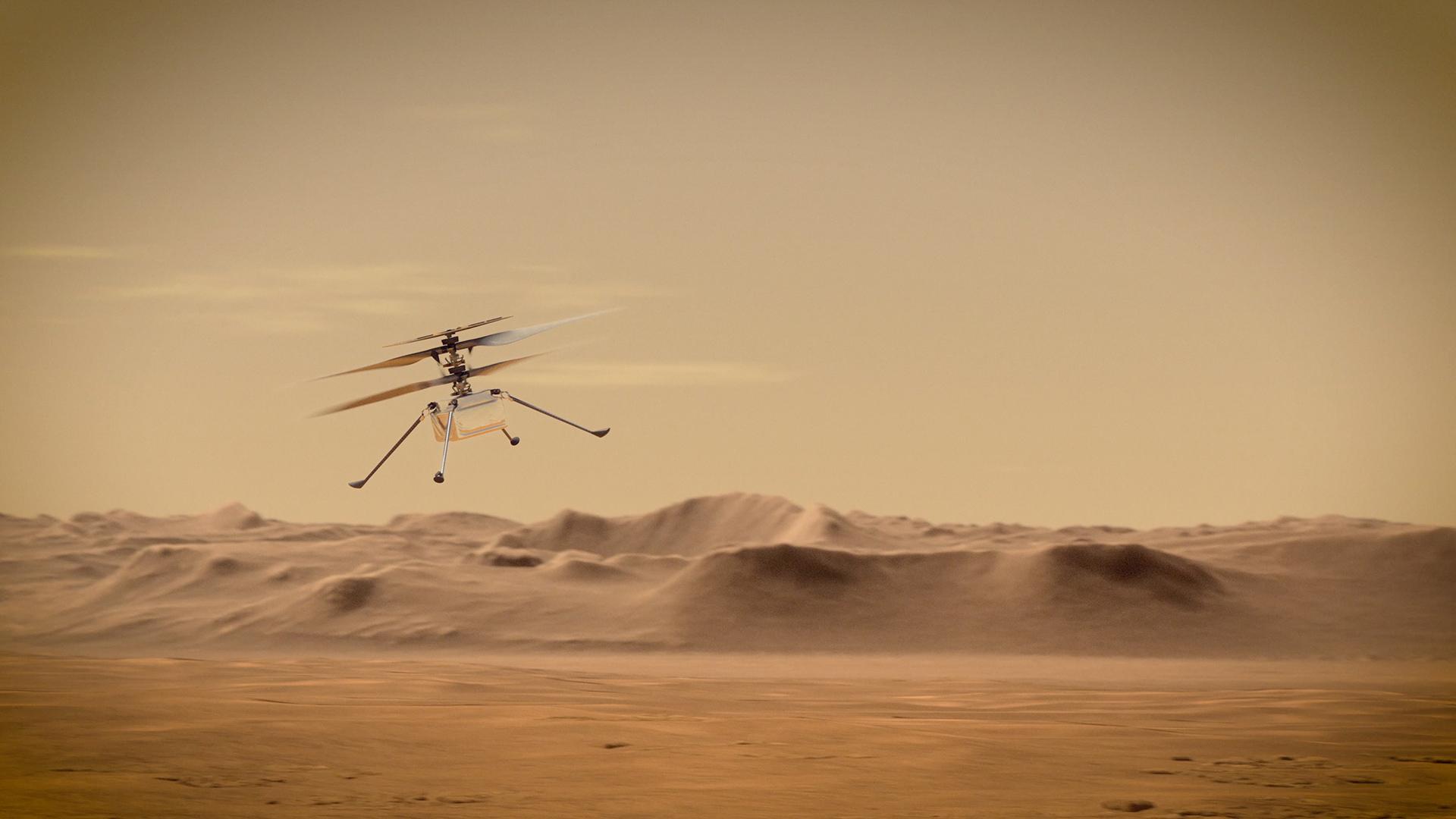 El dron marciano Ingenio alcanza una altitud récord en su 35º vuelo