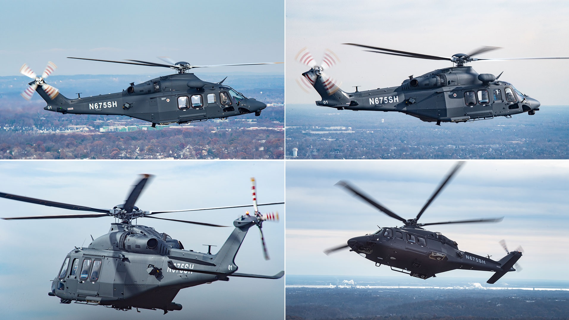 Leonardo and Boeing deliver MH-139A Grey Wolf test helicopters to the U.S. Air Force for the first time under a $2.4 billion contract