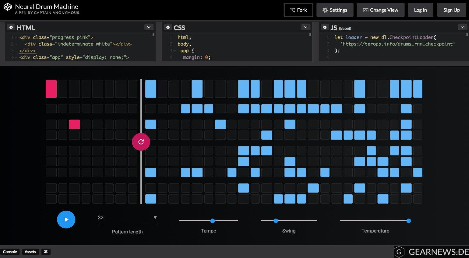 Neural Drum Machine - a neural network with which you can play drums