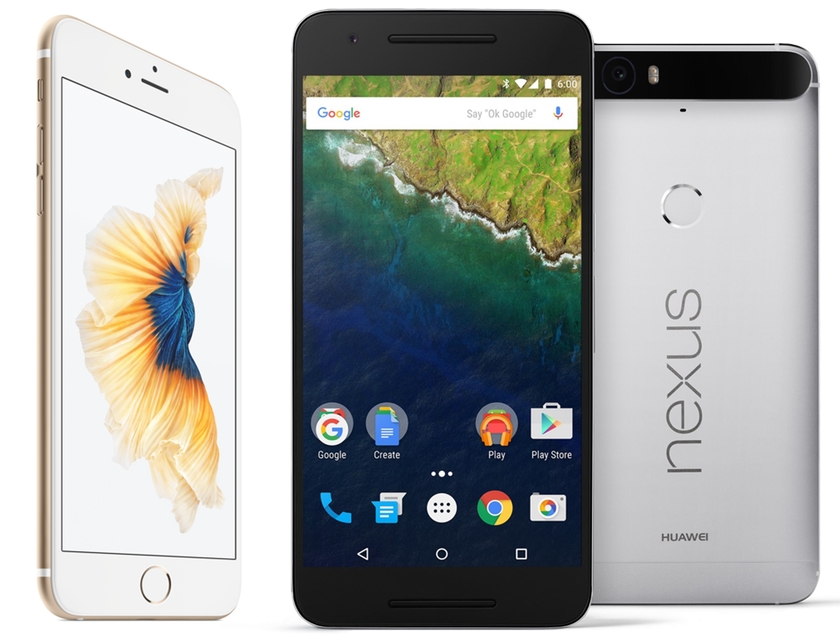 Сравнение характеристик Nexus 6P и iPhone 6S Plus