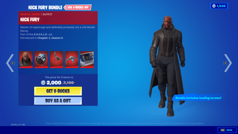 Nick Fury has appeared in Fortnite