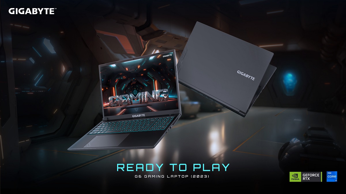 Gigabyte G6 is a gaming laptop with 13th generation Intel Core, GeForce RTX 40 graphics cards and 165Hz display