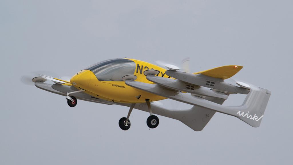 Boeing publicly demonstrated the flight of the Wisk Aero Cora electric air taxi for the first time