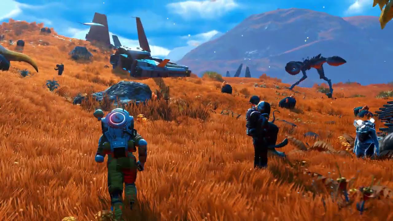 No Man's Sky has received an update with expanded base building and organic frigates