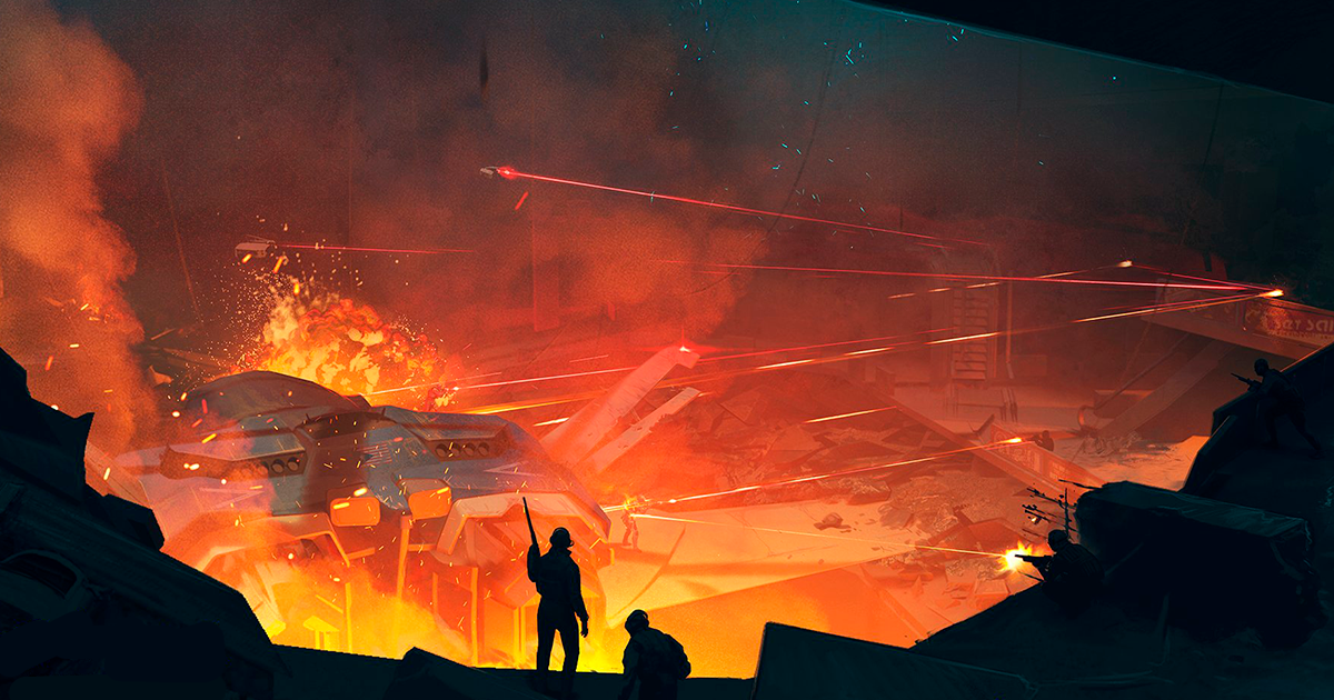 "Me gusta cómo quema": CD PROJECT RED publica el arte conceptual de Phantom Liberty con una feroz batalla