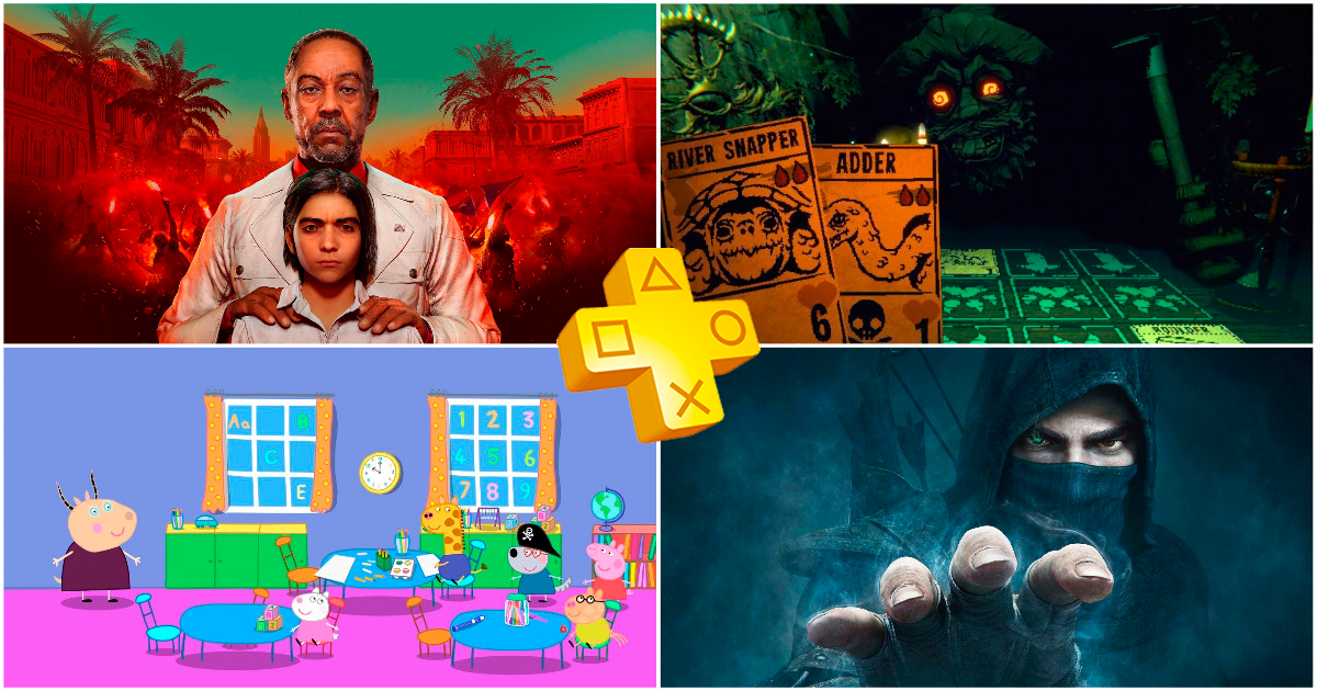 The games announced in June for PlayStation Plus Extra and Deluxe are now available for download. Among them: FarCry 6, Thief, My Friend Peppa Pig, Inscryption, and 20 more projects