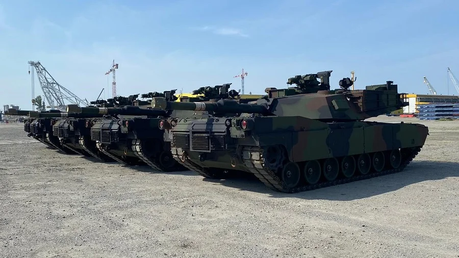Poland receives the last batch of used M1A1 Abrams tanks it ordered from the US last year 