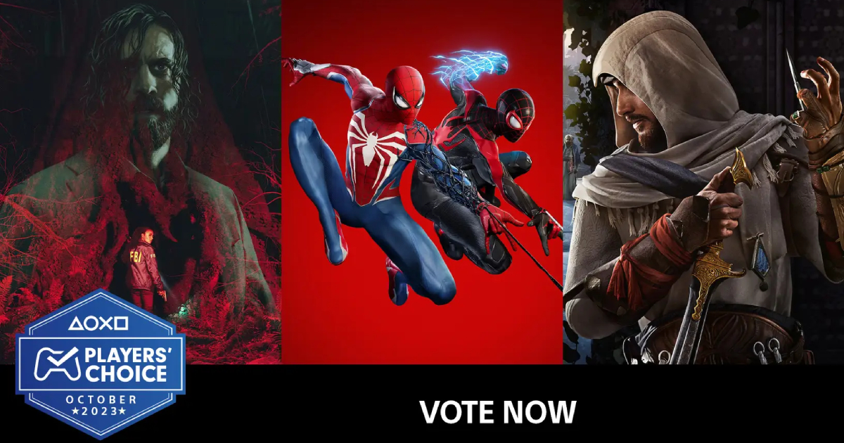 Mirage, Marvel's Spider-Man 2, or Alan Wake 2? Voting for the best game of October has begun on the PlayStation Blog