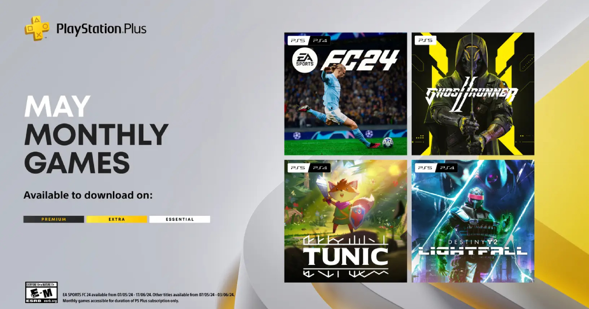 Mei-vreugde: in de laatste lentemaand ontvangen PlayStation Plus-abonnees EA Sports FC 24, Ghostrunner 2, Tunic en Destiny 2: Lightfall.