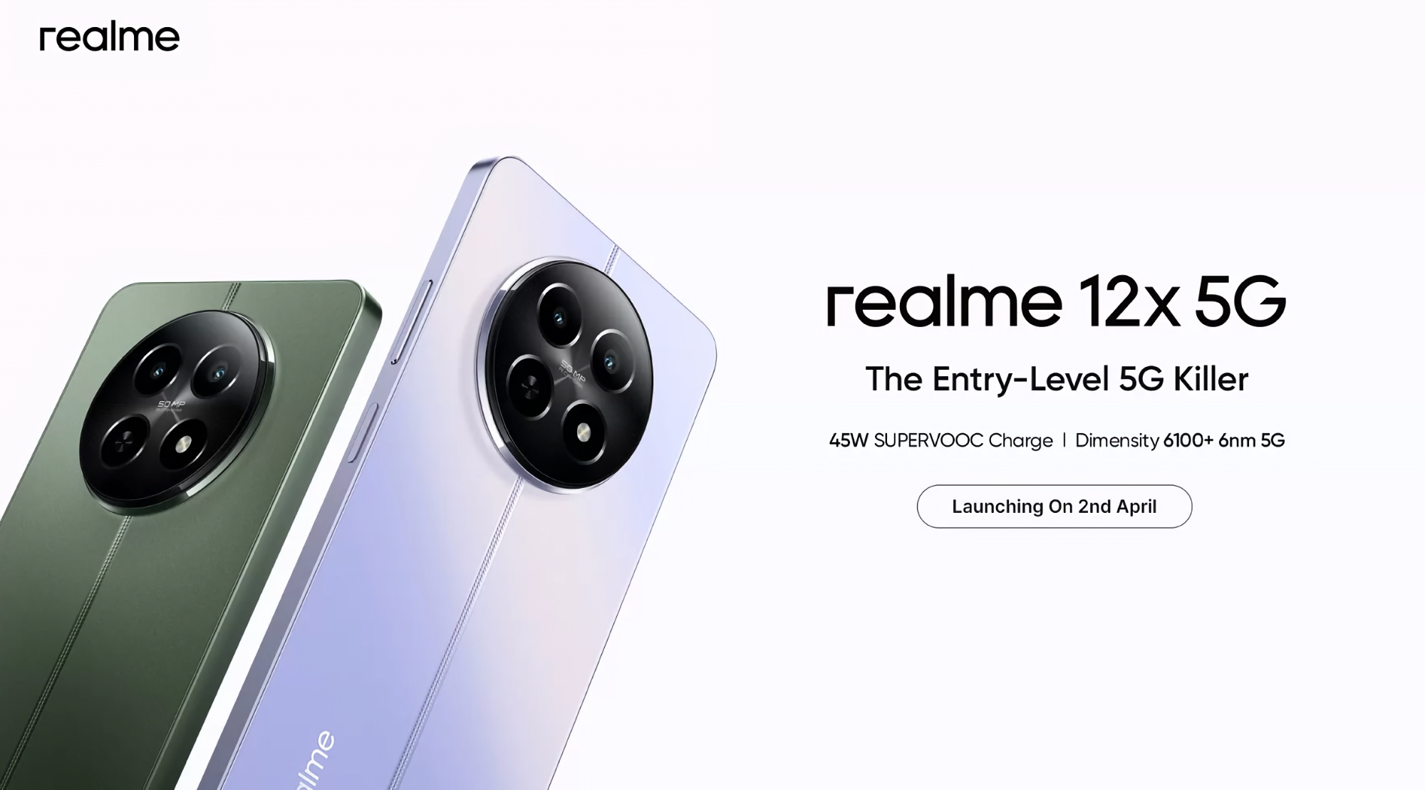 It's official: realme 12x 5G will debut outside China on 2 April