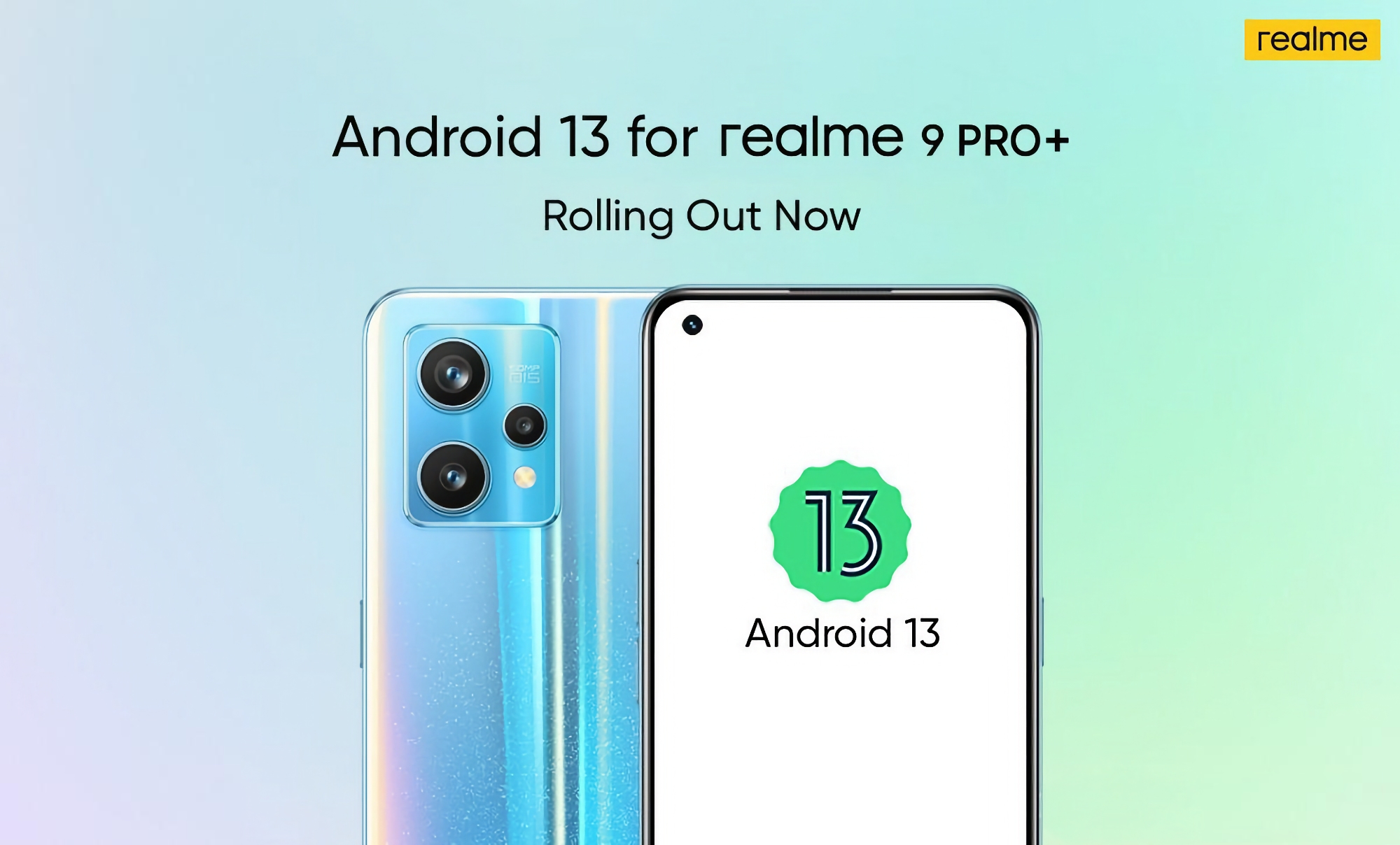 realme 9 Pro+ received an Android 13 update with the new realme UI 4.0