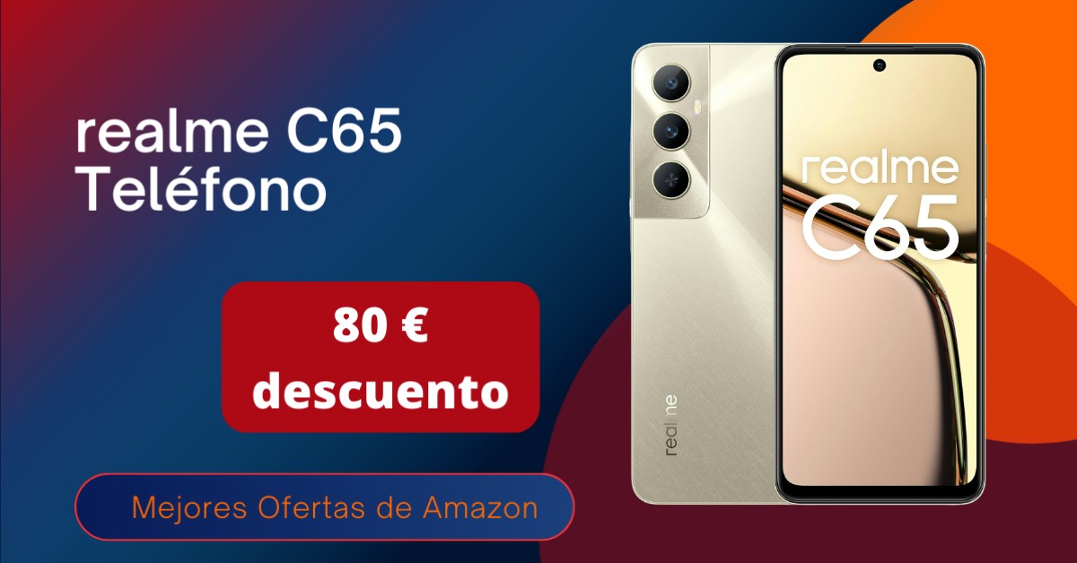 Realme C65 Teléfono con un descuento de 80€!