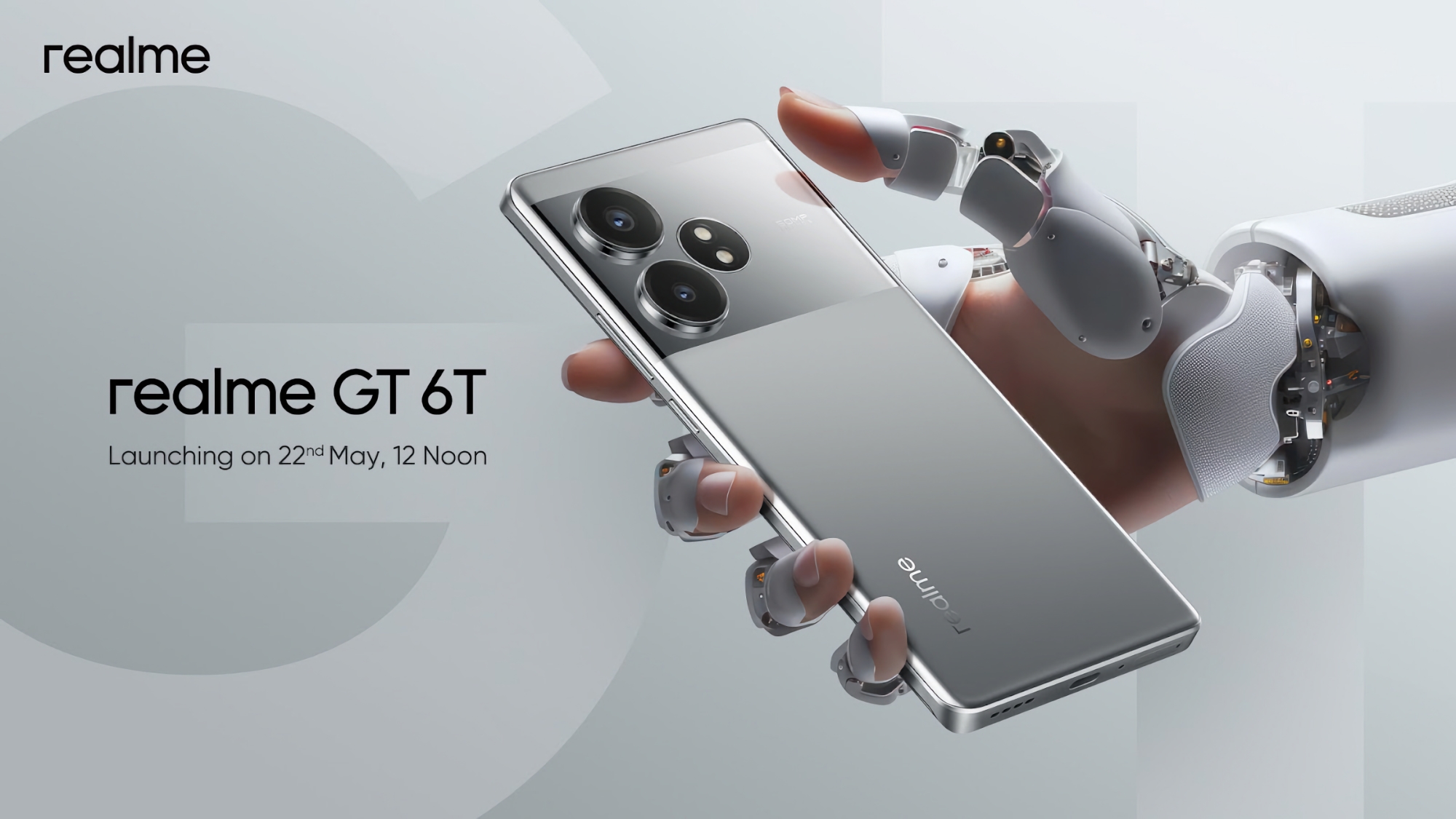 Ya es oficial: el realme GT 6T con pantalla OLED de 120Hz, chip Snapdragon 7+ Gen 3 y batería de 5.500mAh debutará el 22 de mayo