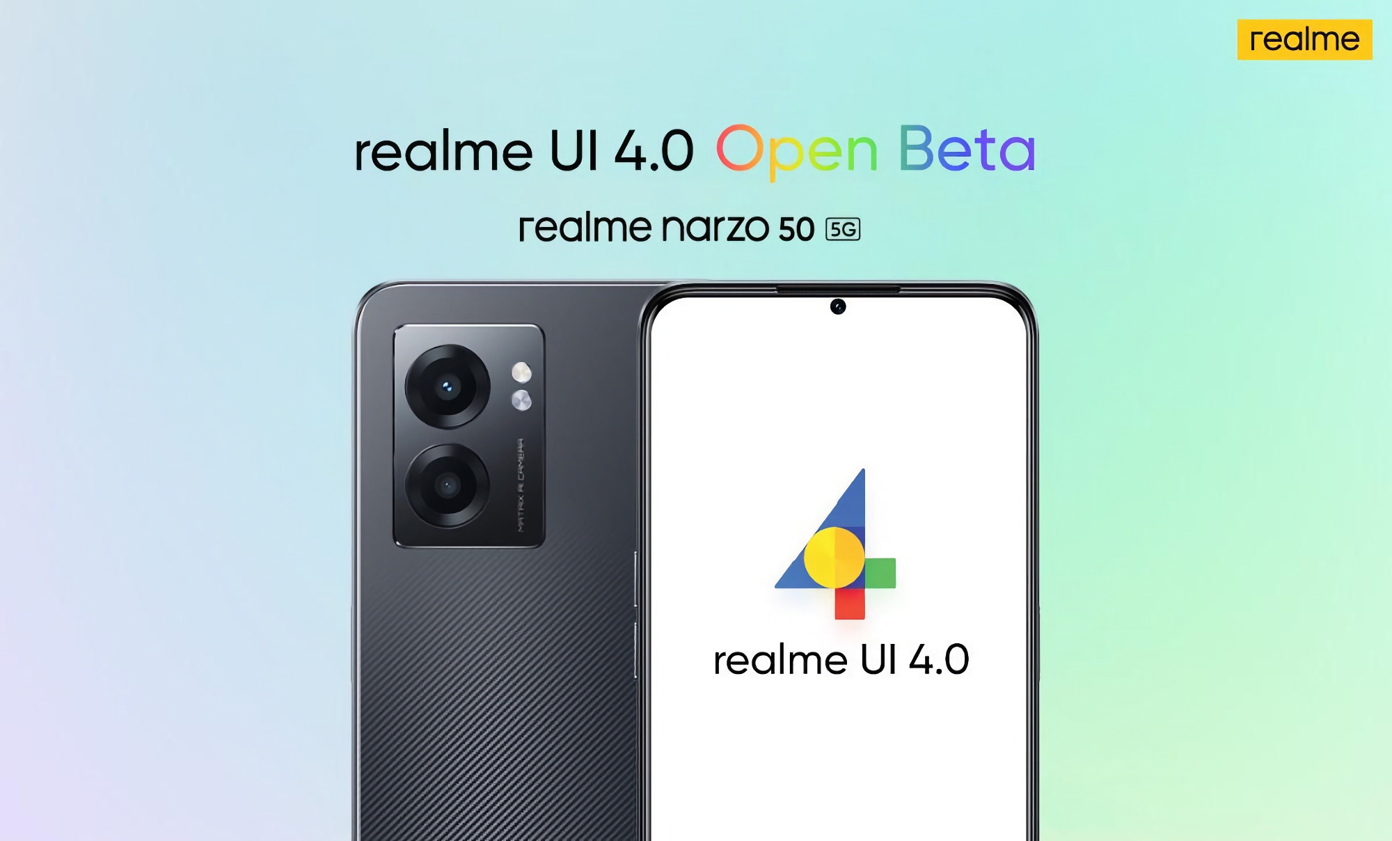 realme lanza las pruebas de Android 13 y realme UI 4.0 en el smartphone realme Narzo 50 5G