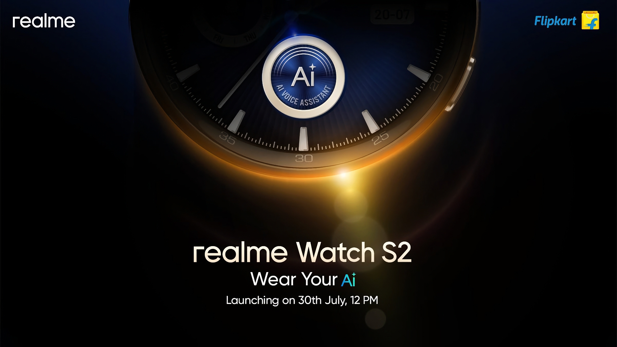 It's official: realme Watch S2 with ChatGPT support will debut on 30 July
