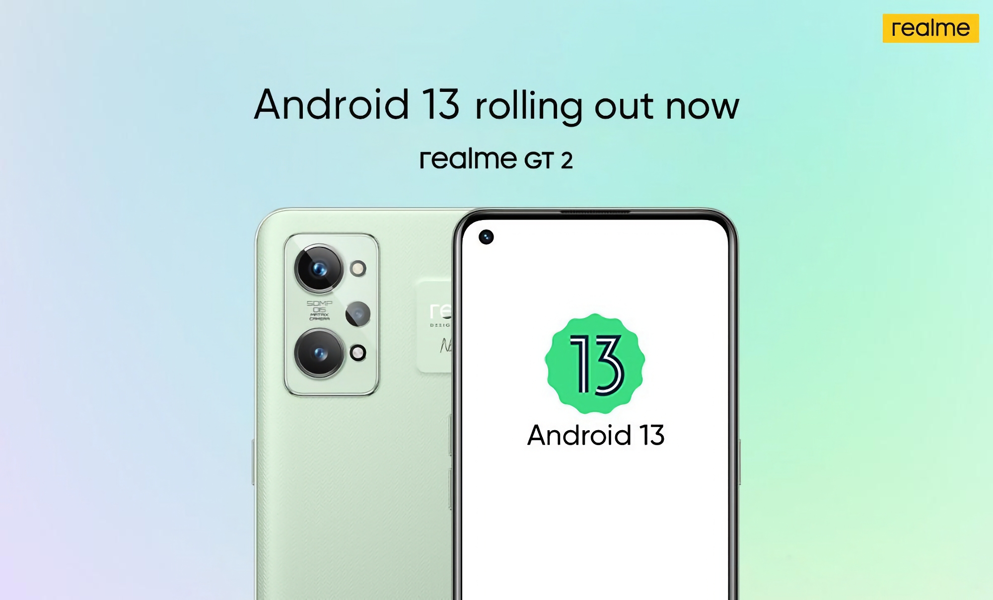 realme GT 2 began to receive a stable version of Android 13 with the shell realme UI 3.0