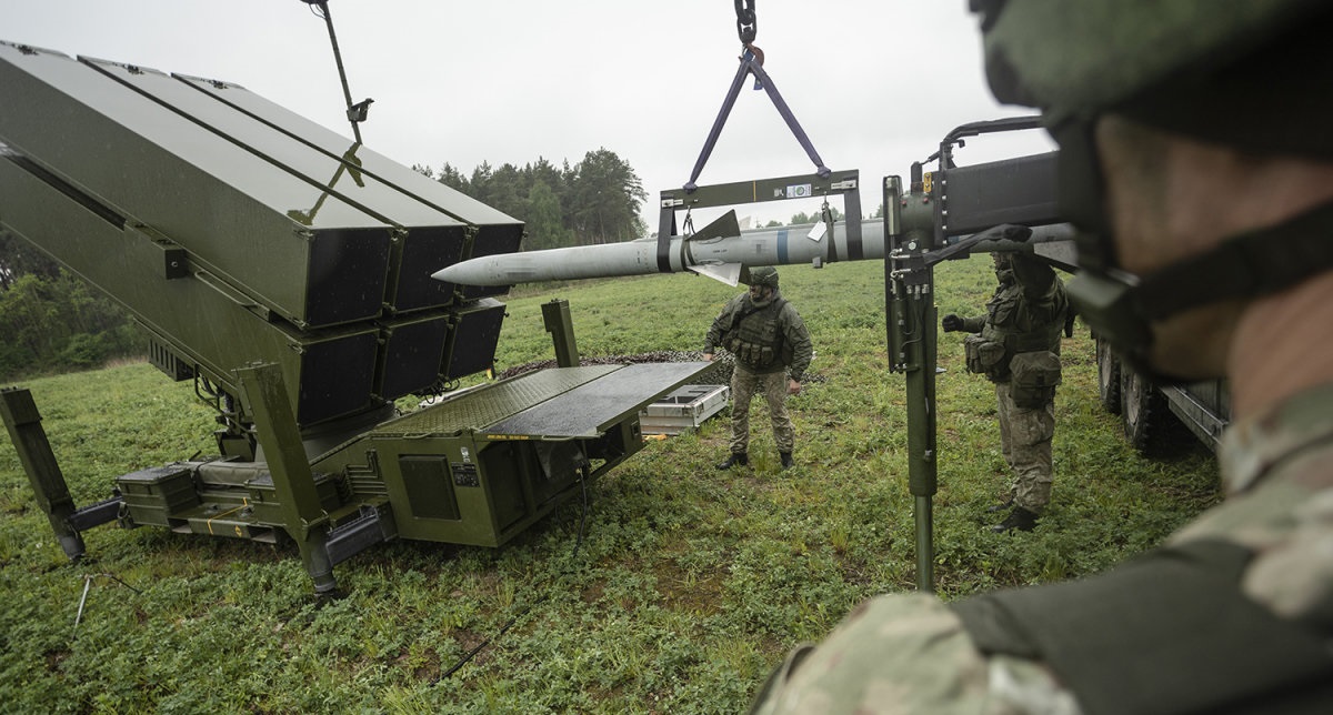 Lithuania uses a NASAMS surface-to-air missile system with SL-AMRAAM missiles for the first time in an exercise