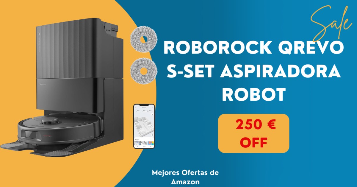 Robot roborock Qrevo S-Set con un descuento de 250€ Oferta flash!