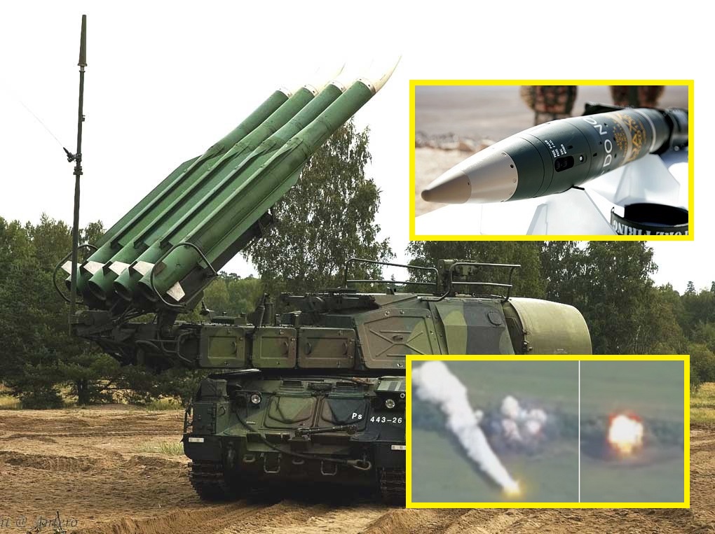 Ukrainas försvarsstyrkor förstör Buk luftvärnsrobotsystem med 100 000 USD M982 Excalibur precisionsstyrd ammunition