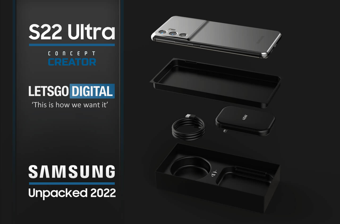 Хоч би не наврочити: Samsung Galaxy S22 Ultra показали на рендера зі слотом microSD, 3,5 мм роз'ємом і подекранной камерою