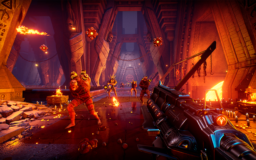 Announced Scathe: a fast-paced, hellish first-person shooter. Release planned for this year