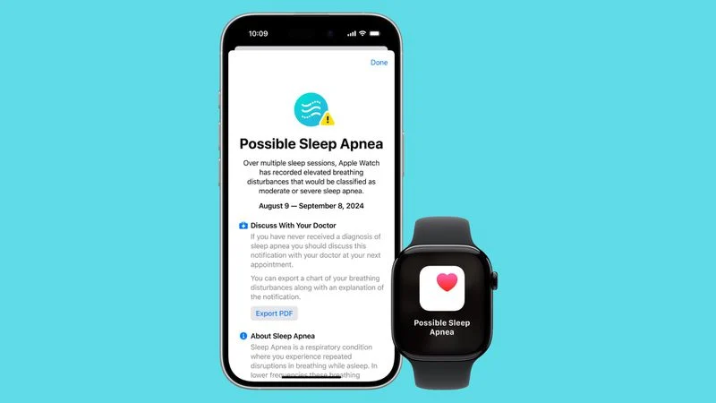 Apple introduit la détection de l'apnée du sommeil pour l'Apple Watch dans plus de 150 pays