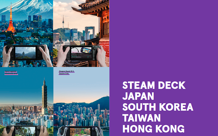 Valve опубликовала цифровую книгу, посвященную выходу Steam Deck в Тайване, Гонконге, Японии и Южной Корее. Она рассказывает о Steam, играх, консоли 