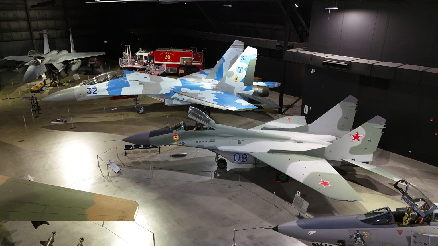 Su-27UB aircraft, which previously belonged to Ukraine, is on display at the National Museum of the US Air Force