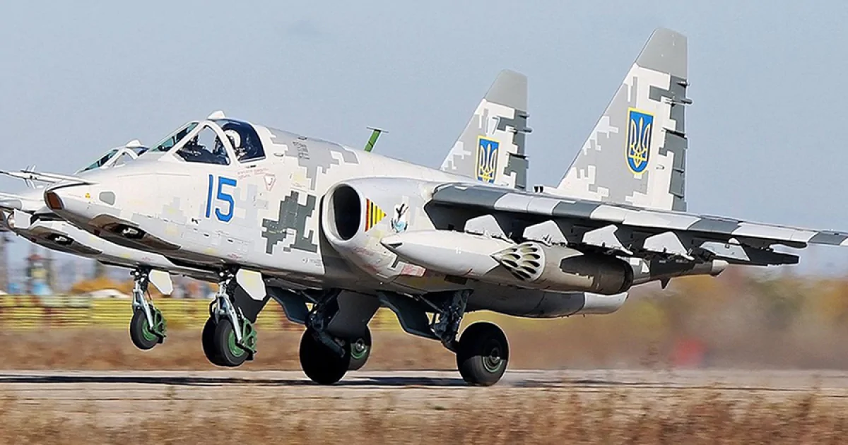 Ukrainian Su-25 adapted for French Hammer bombs