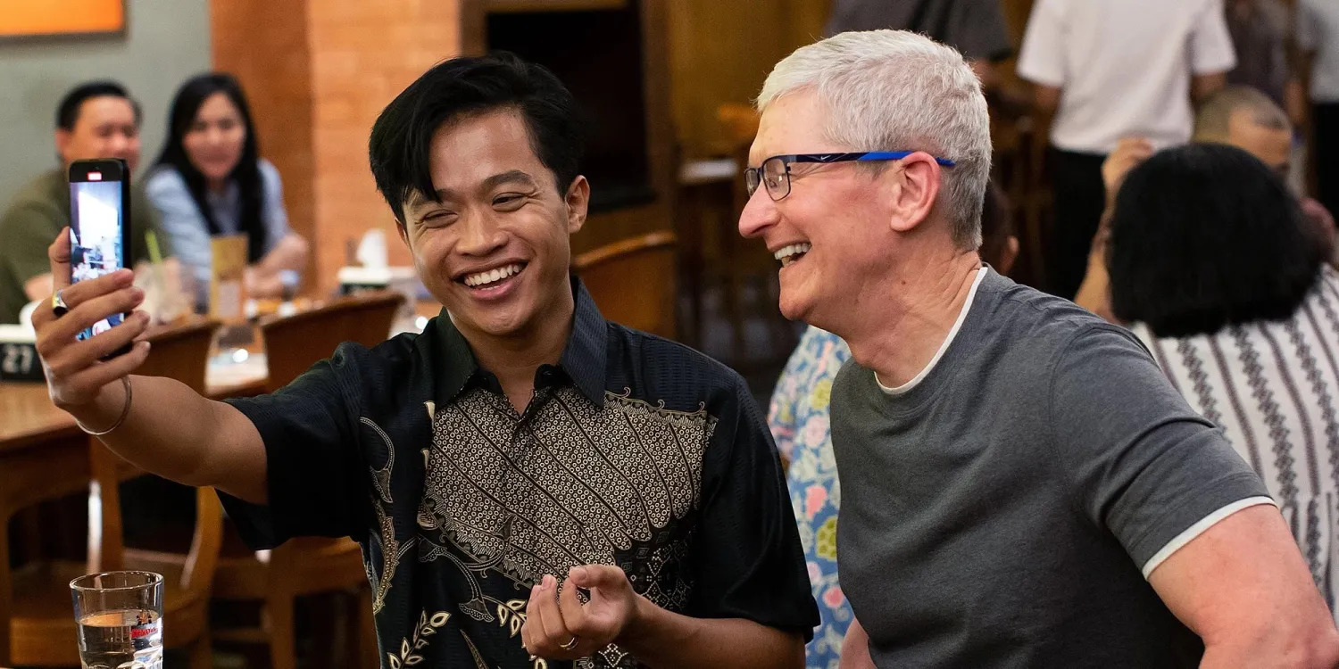 En utfordring fra Tim Cook: Hvordan ta en selfie med Apples administrerende direktør?